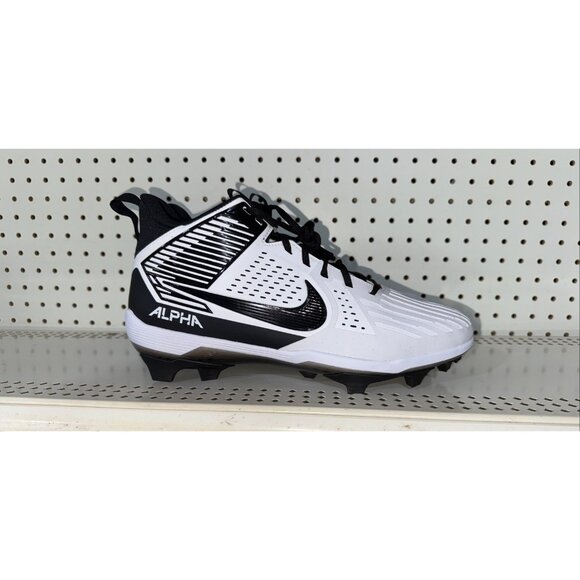 Nike Alpha Menace Strong Mens Football Lineman Cleats Size 13 White Black - Picture 1 of 8